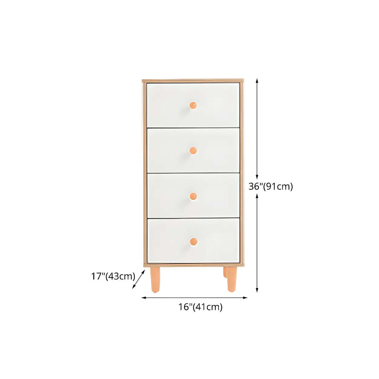 Vertical Natural Wood White Dresser