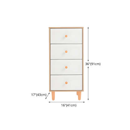 Vertical Natural Wood White Dresser