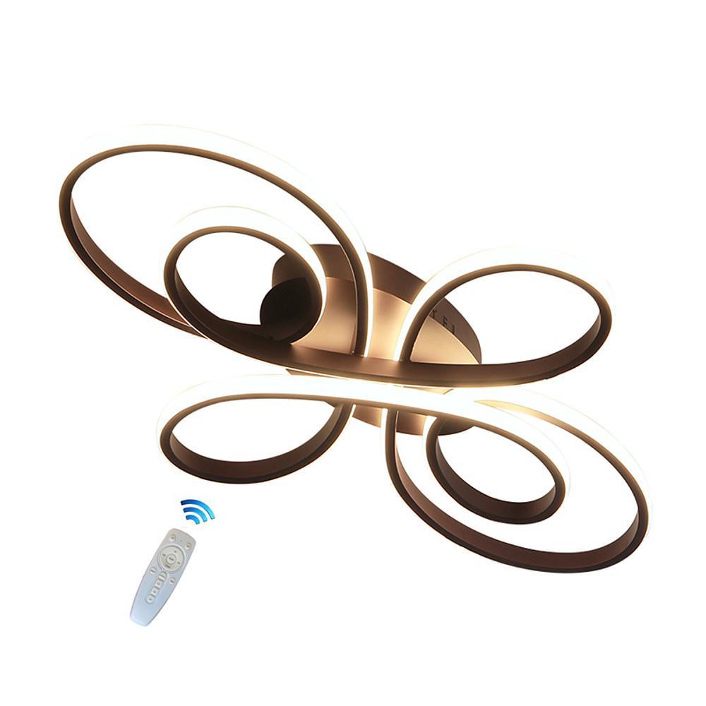 Lighom nordic ornate wave synthetic flush mount lighting — Coffee