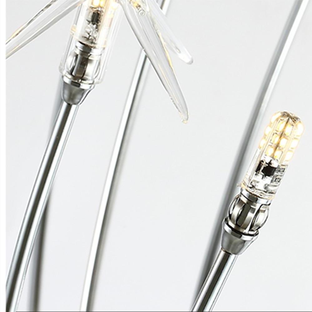 7'' Galaxy Inspired Modern Mini-Style Metal Chrome Chandelier With 10 LED Lights-Lighom