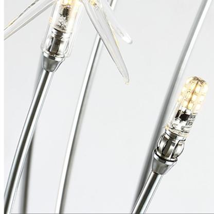 7'' Galaxy Inspired Modern Mini-Style Metal Chrome Chandelier With 10 LED Lights-Lighom