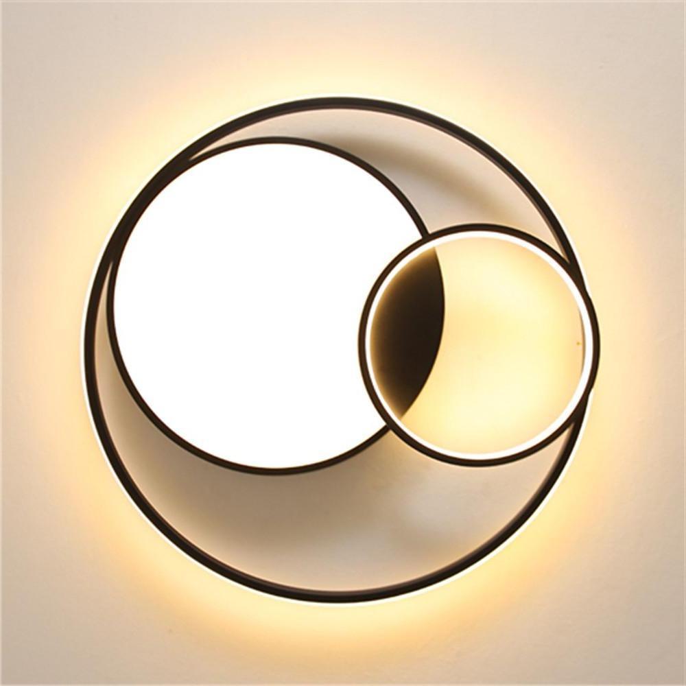 Modern LED Three Circle Ceiling Light Round Flush Mount Lighting Fixture-Lighom