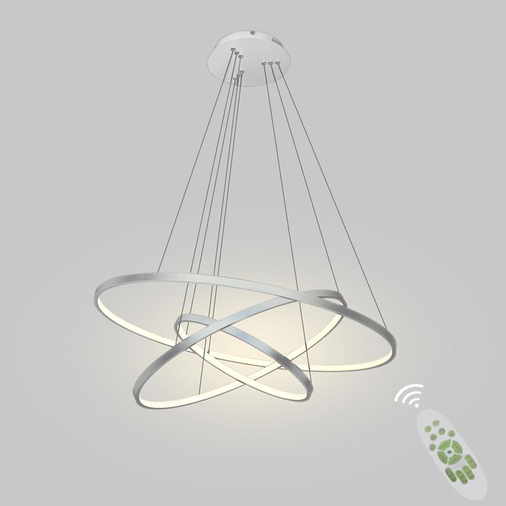 3 Ring Intterweaved Circle Design Pendant Lighting Aluminum Acrylic LED Ceiling Light-Lighom