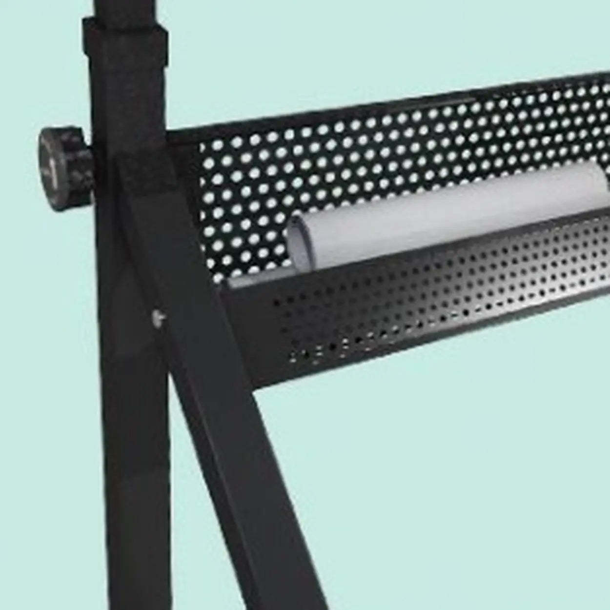 Black Adjustable Glass Drafting Desk with Storage