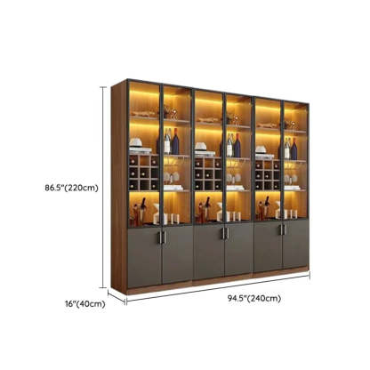Black Glass Dining Wine Display Cabinet
