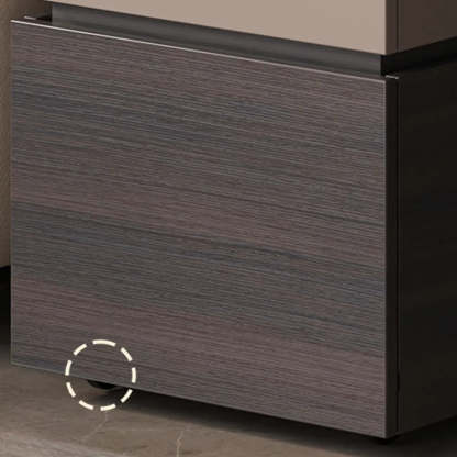Black Glass Lift-Top Storage Coffee Table with Wheels