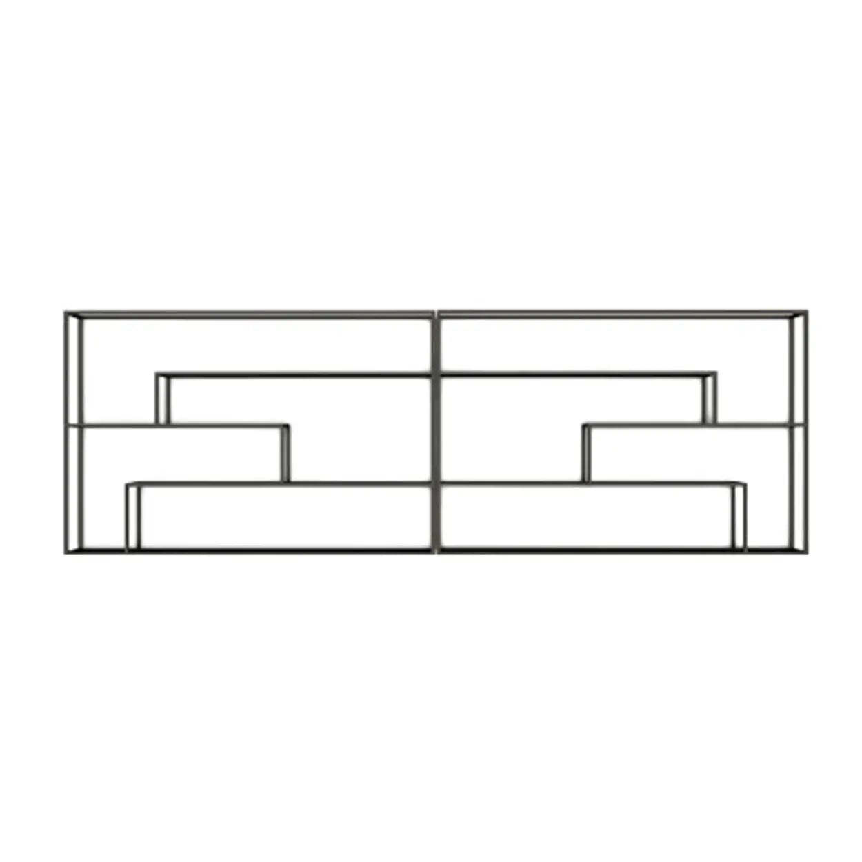 Black Industrial Metal Wall Wine Rack Organizer — With Light / 2 Piece Set