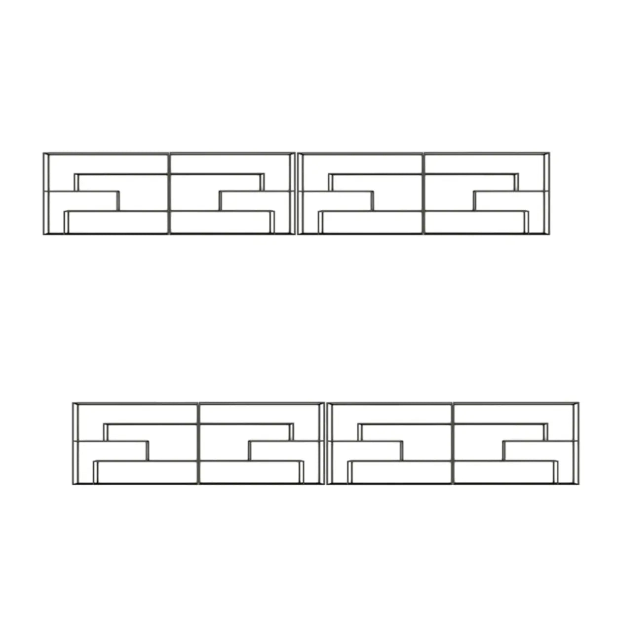 Black Industrial Metal Wall Wine Rack Organizer — Without Light / 1 Piece