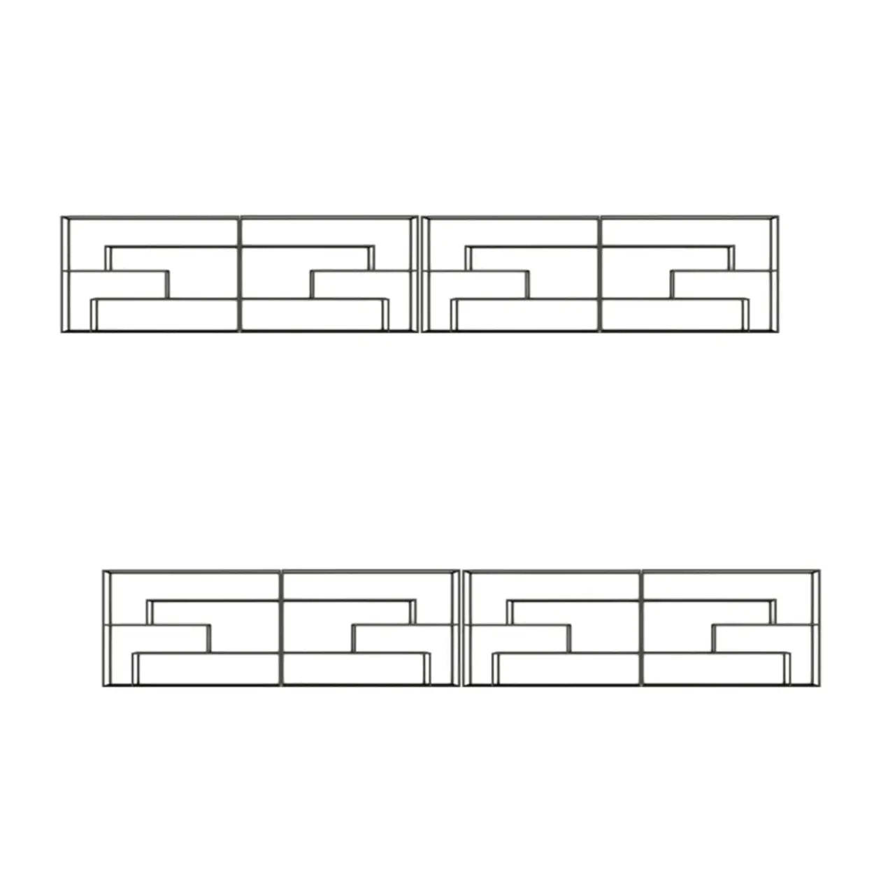 Black Industrial Metal Wall Wine Rack Organizer — Without Light / 1 Piece