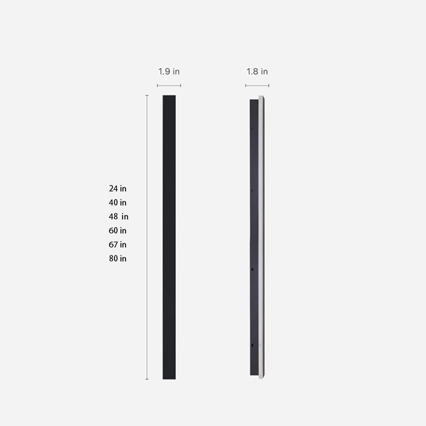 Black Long Strip Sconce Light Wall Lights Outdoor LED Lighting-Lighom
