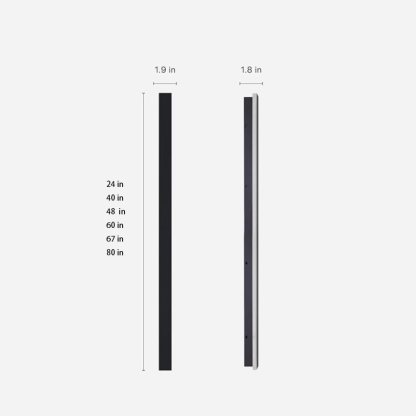 Black Long Strip Sconce Light Wall Lights Outdoor LED Lighting-Lighom