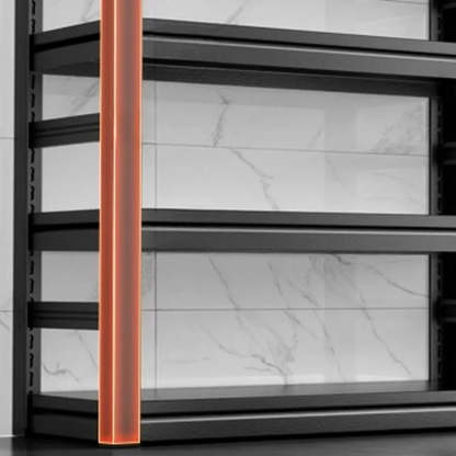 Black Metal Standard Baker's Rack with Microwave Shelf