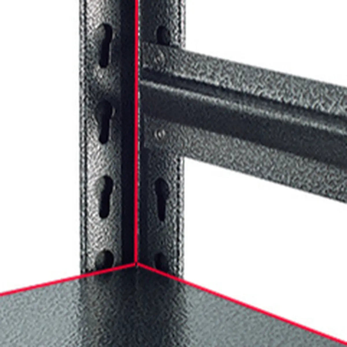 Black Metal Standard Width Baker's Rack with Shelves