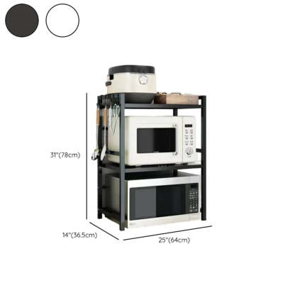 Black Metal Baker's Rack with Microwave Shelf