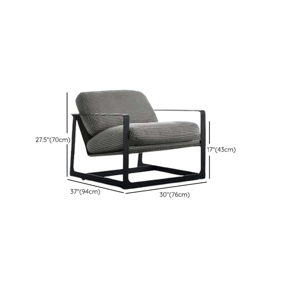 Black Microfiber Leather Reclining Lounge Chair