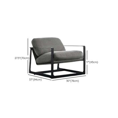 Black Microfiber Leather Reclining Lounge Chair