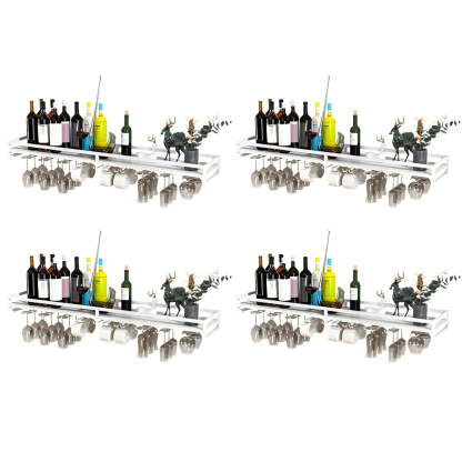 Iron Floating Wall-Mount Wine Rack