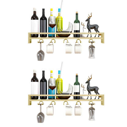 Iron Floating Wall-Mount Wine Rack
