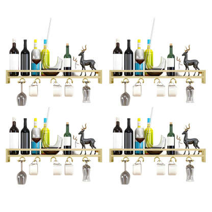 Iron Floating Wall-Mount Wine Rack
