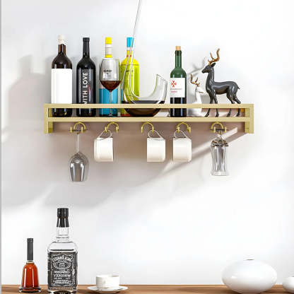 Iron Floating Wall-Mount Wine Rack