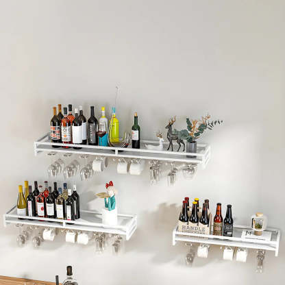 Iron Floating Wall-Mount Wine Rack