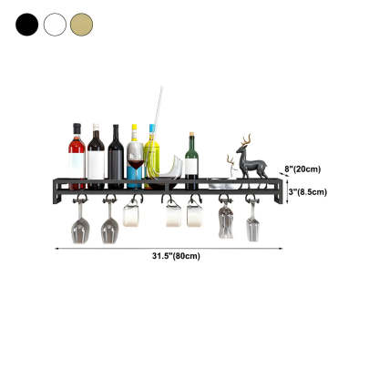 Iron Floating Wall-Mount Wine Rack