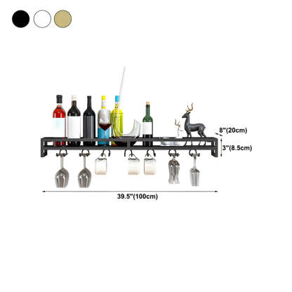 Iron Floating Wall-Mount Wine Rack