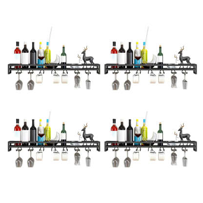 Iron Floating Wall-Mount Wine Rack