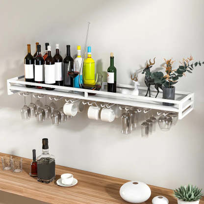 Iron Floating Wall-Mount Wine Rack