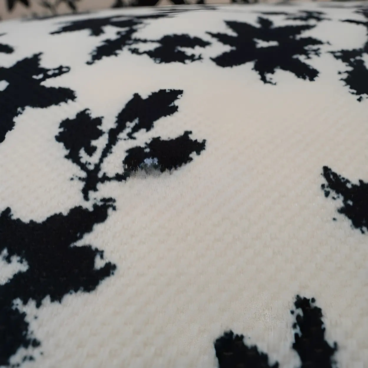 Black Patterned Track-Arm Rocking Chair