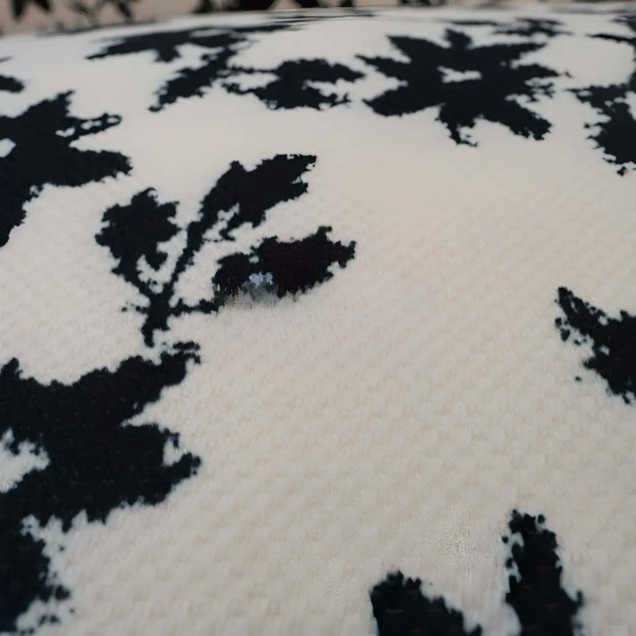 Black Patterned Track-Arm Rocking Chair