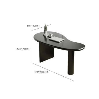 Black Pine Free-Form Butcher Block Computer Desk