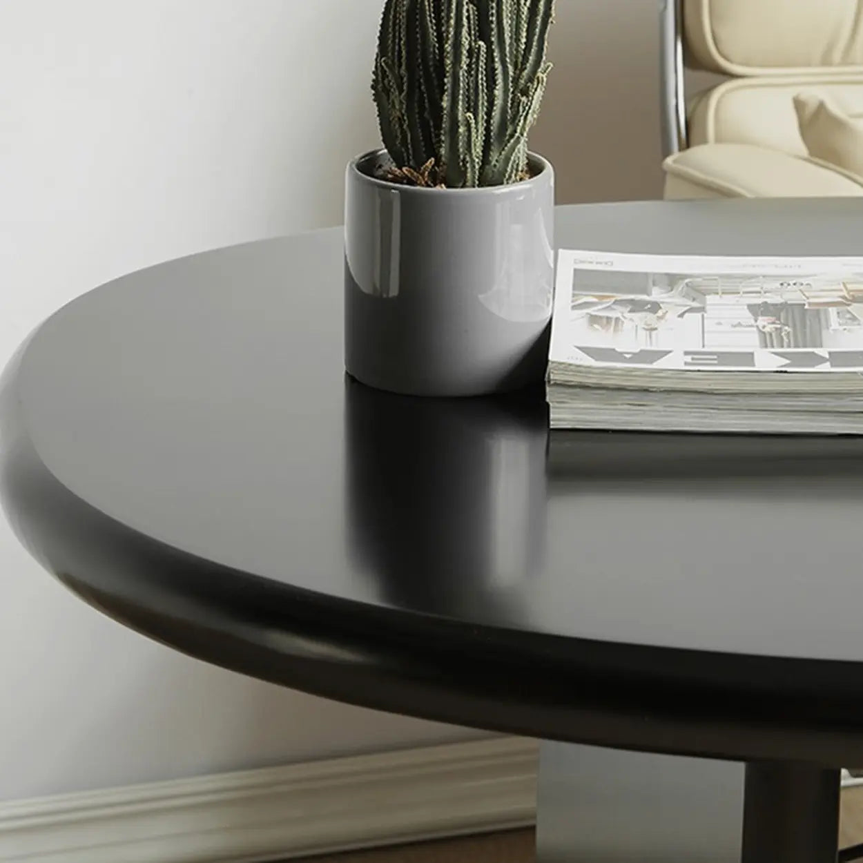 Black Pine Free-Form Butcher Block Computer Desk — Table Only