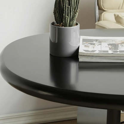 Black Pine Free-Form Butcher Block Computer Desk — Table Only