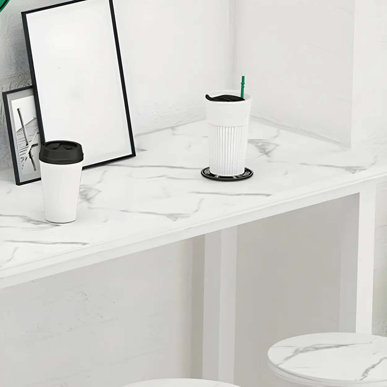 Lighom modern footrest rectangular black bar tables — 47.2"L x 15.7"W x 41.3"H