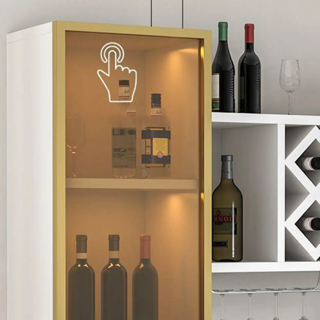 Black Rectangular Wood Wall-Mount Wine Rack
