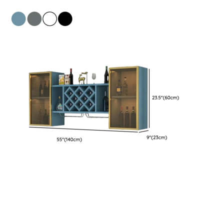 Black Rectangular Wood Wall-Mount Wine Rack