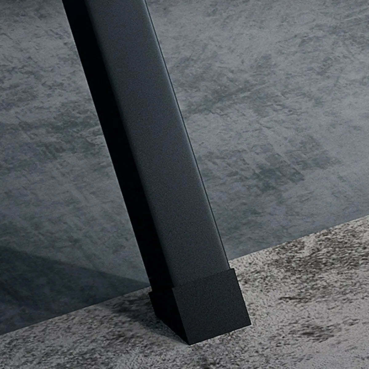 Black Wood Rectangular Trestle-Base Gaming Desk