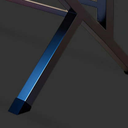 Black Wood Rectangular Trestle-Base Gaming Desk