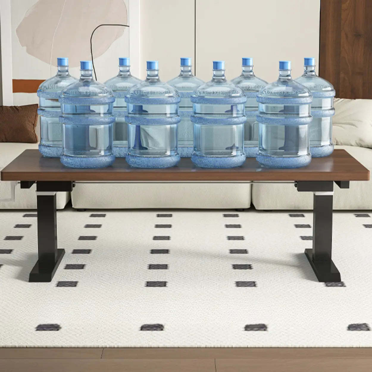 Black Rectangular Wood Lift-Top Coffee Table