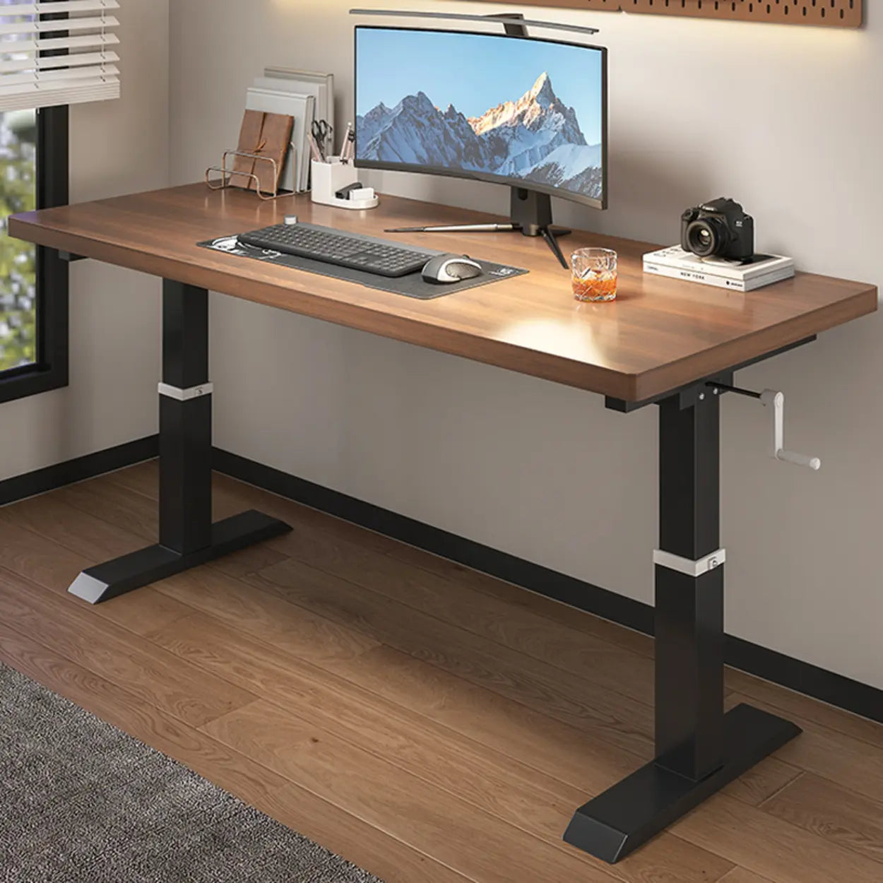 Black Rectangular Wood Lift-Top Coffee Table