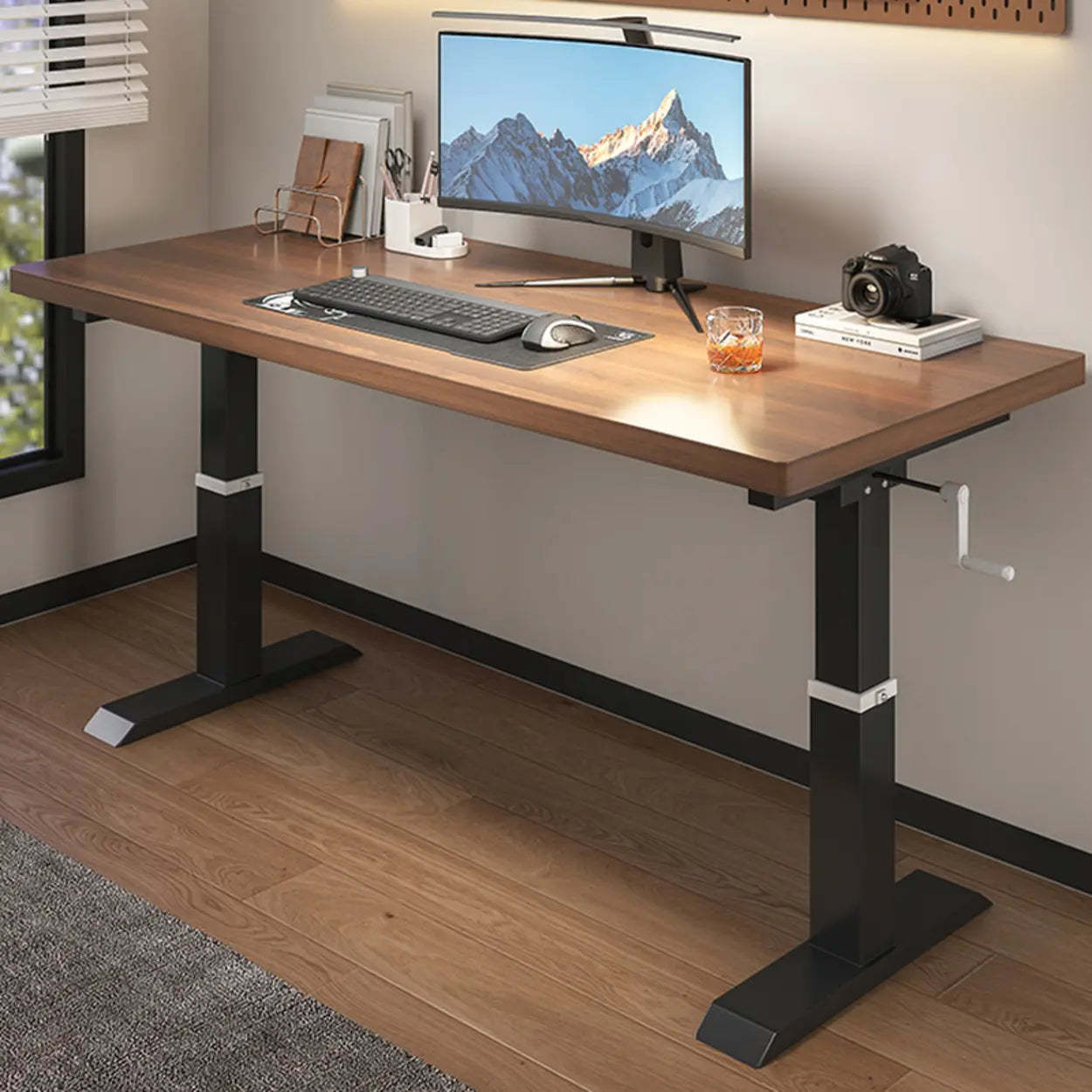 Black Rectangular Wood Lift-Top Coffee Table