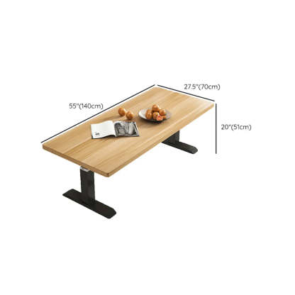 Black Rectangular Wood Lift-Top Coffee Table