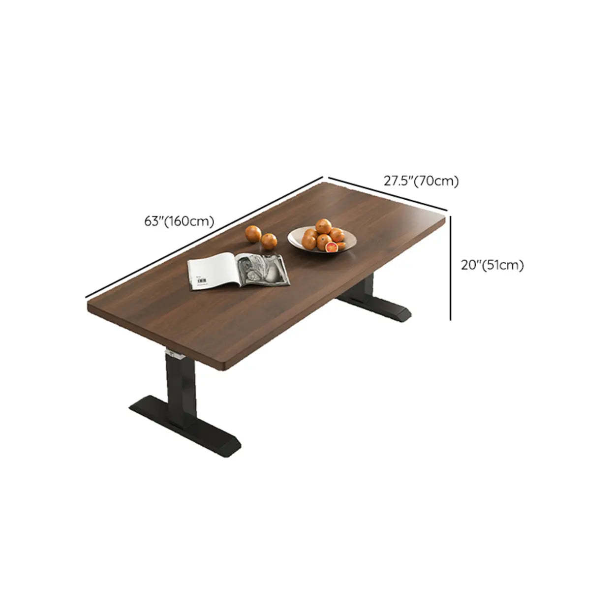 Black Rectangular Wood Lift-Top Coffee Table