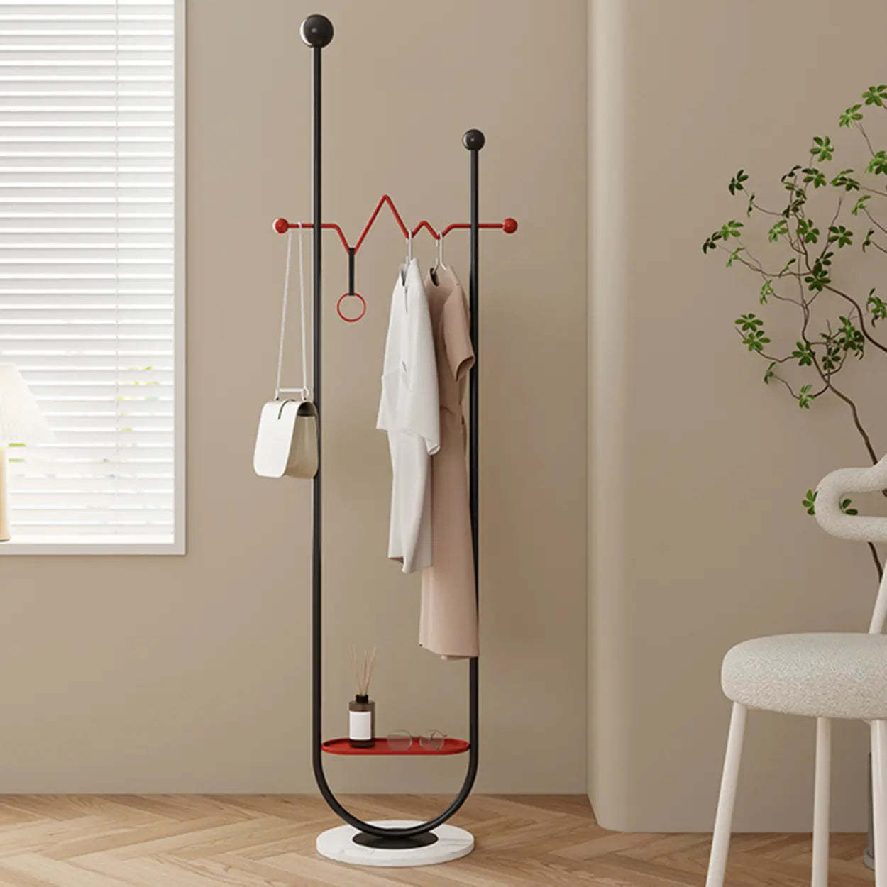 Black luxury decor home hall trees & coat racks