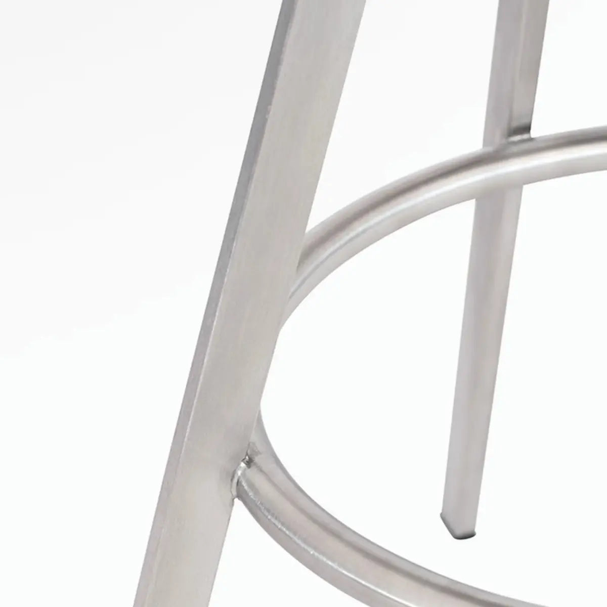 Black Round Leather Metal Backless Bistro Bar Stool