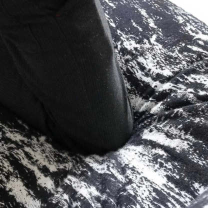 Black Scratch-Resistant Upholstered Rocking Chair
