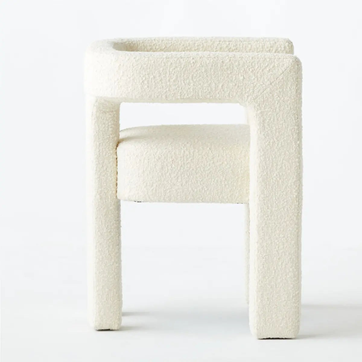 Black Sherpa Four Leg Arm Chair