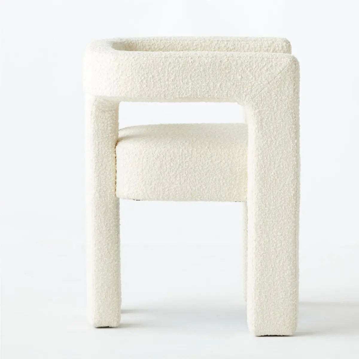 Black Sherpa Four Leg Arm Chair