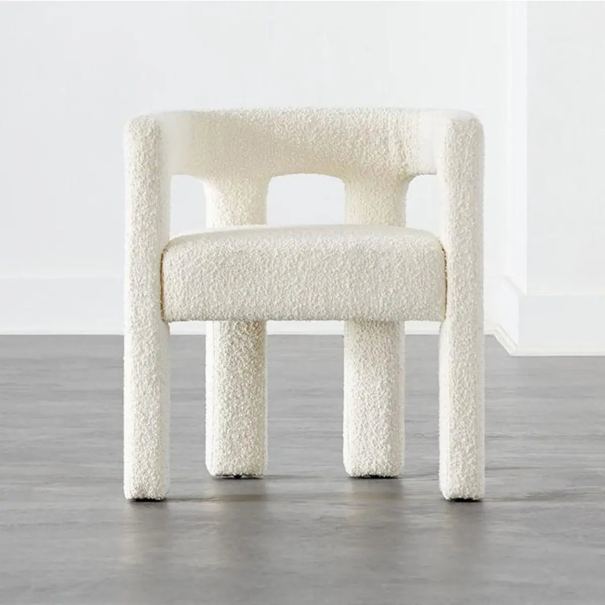 Black Sherpa Four Leg Arm Chair